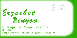 erzsebet minyov business card